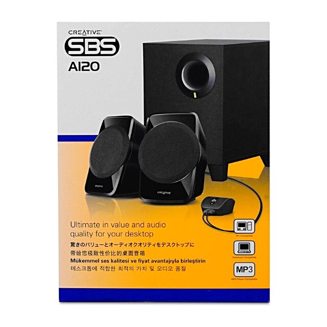 creative sbs a120 2.1 multimedia speaker