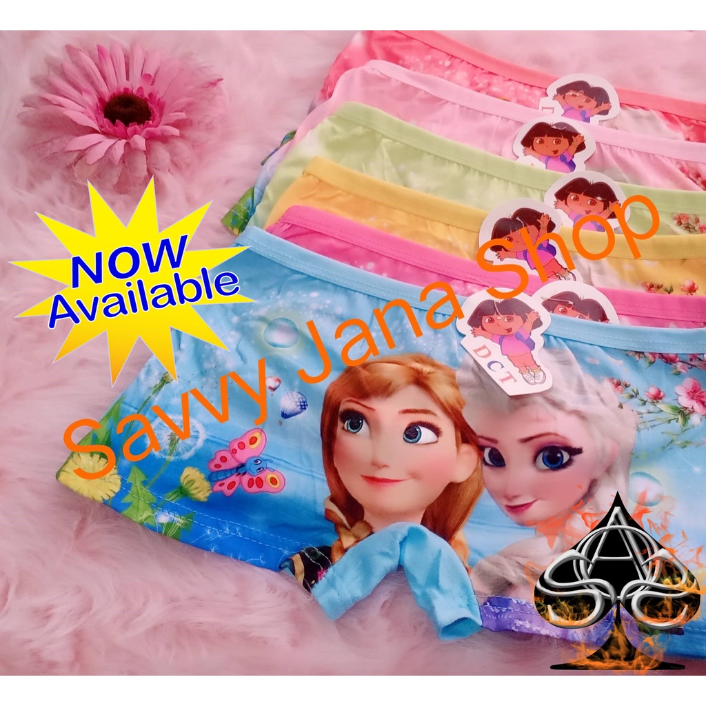 4 pcs FROZEN ELSA ANA KIDS GIRL KID BOYLEG UNDERWEAR BOXER SHORT PANTY
