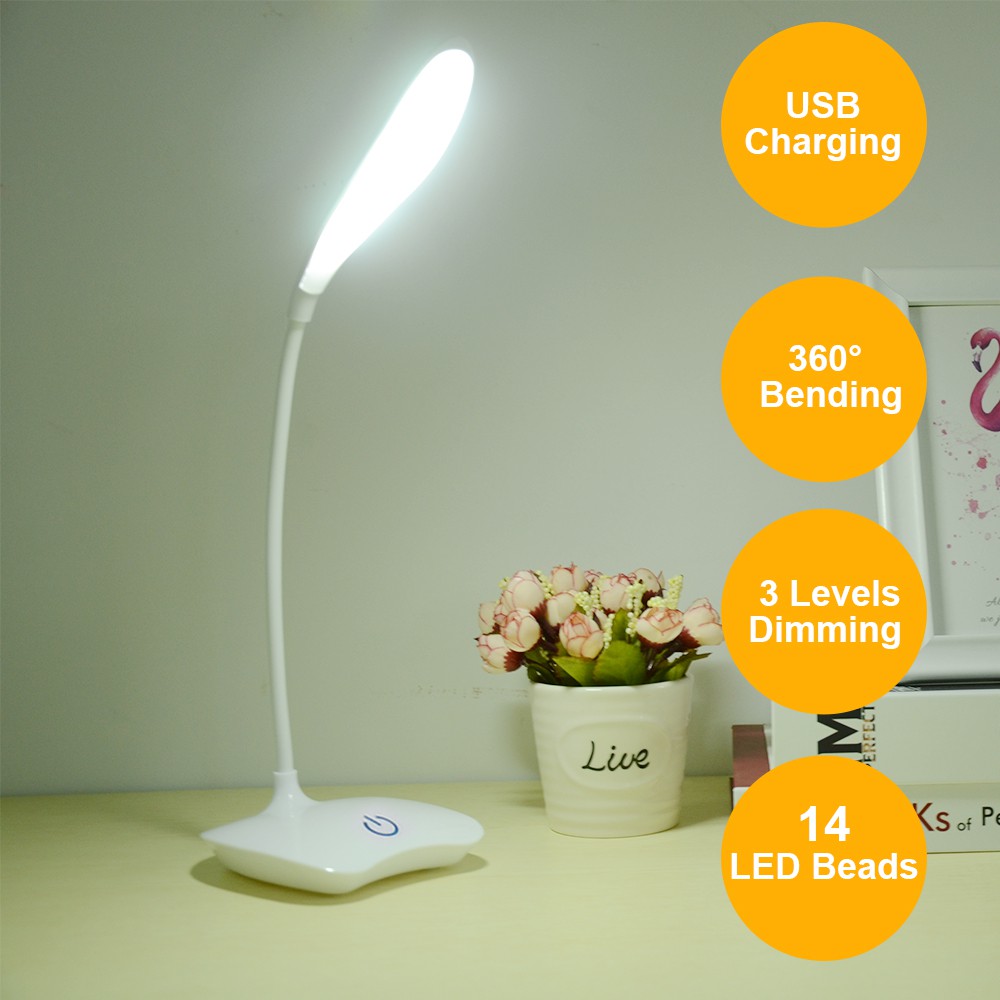 Table Lamp LED Stand Desk Lamp Battery 