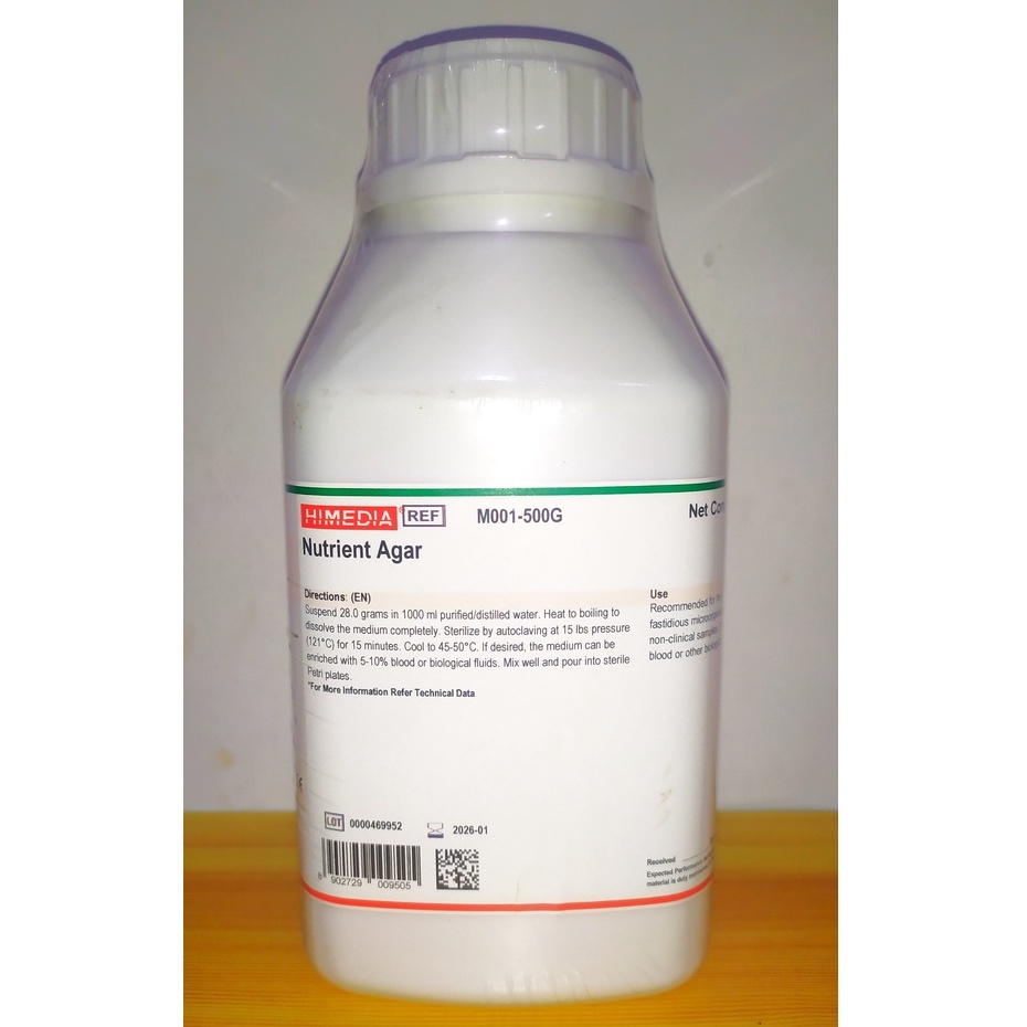 Himedia Nutrient Agar 500g For Microbiology Shopee Philippines