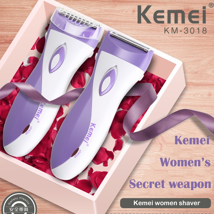 Kemei Waterproof Electric Epilator Women Shaving Machine Electric Shaver Bikini Underarm Body 7429