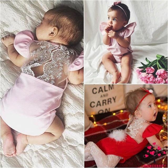 infant lace romper