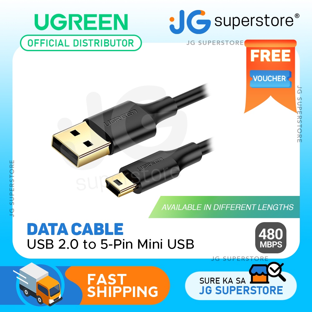 UGREEN USB 2.0 A Male To 5-Pin Mini USB Gold-Plated Data Cable With ...