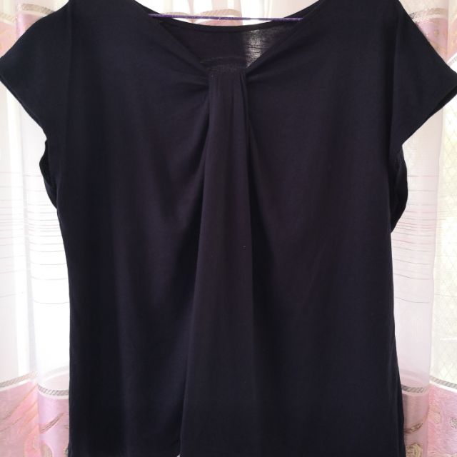 Uniqlo Blouse (Navy Blue) | Shopee Philippines