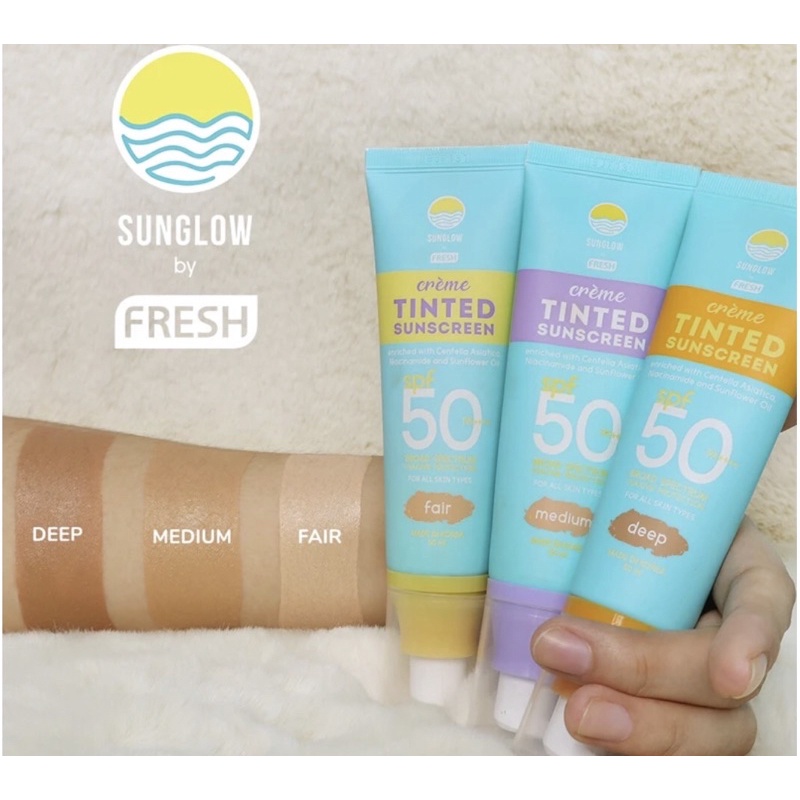 Brand New Auth Sunglow By Fresh Creme Tinted Sunscreen Fair / Medium