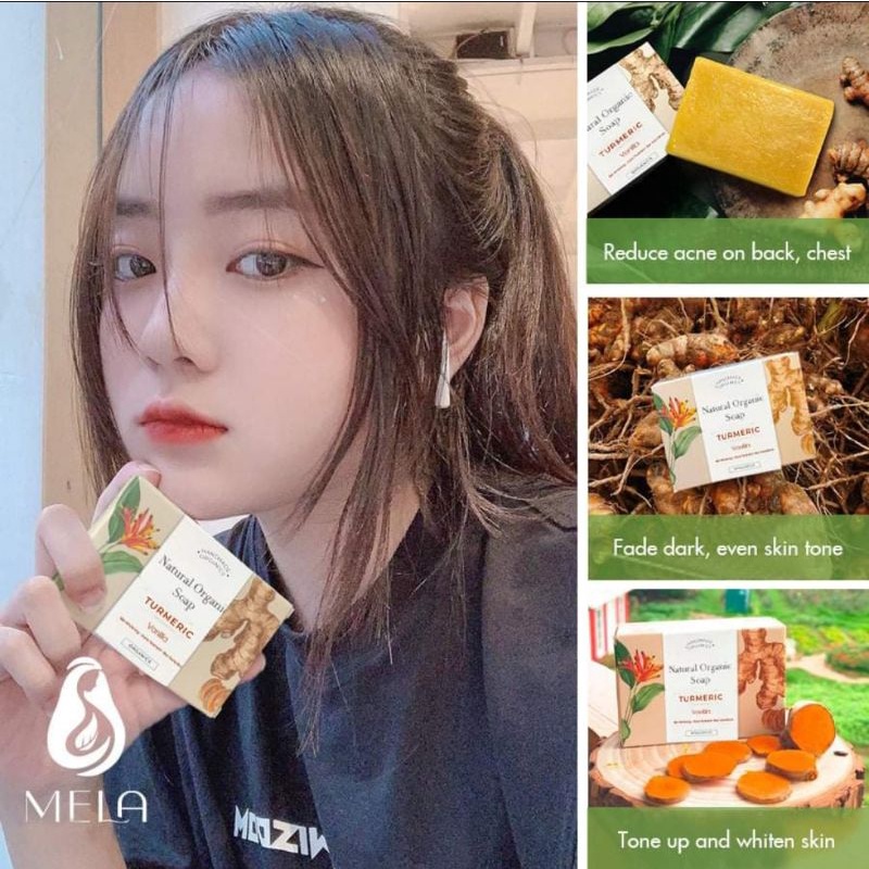 MELA FRESH TURMERIC SOAP ( REMOVE ACNE, DARK SPOTS AND WHITE SKIN