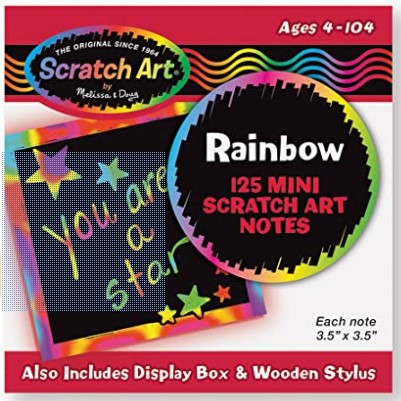 scratch art rainbow mini notes