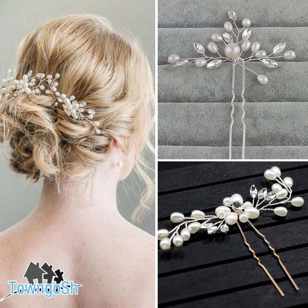 Towngo Wedding Bridal Hair Pins Comb Flower Clips Accessorie