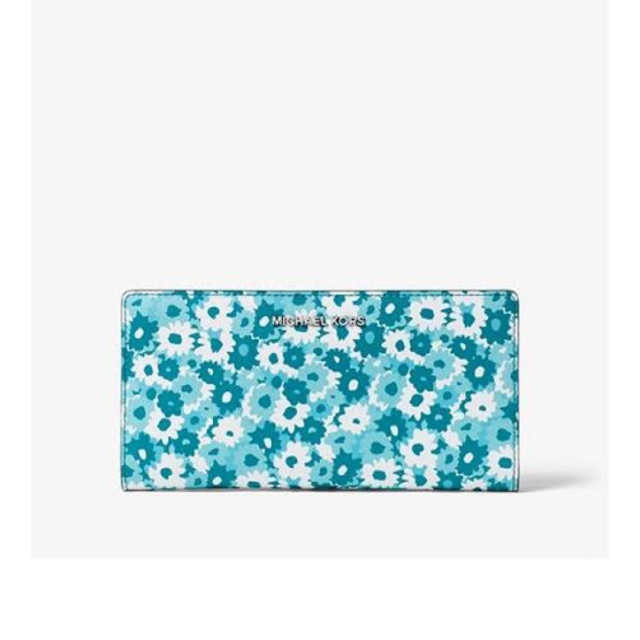 michael kors blue floral wallet