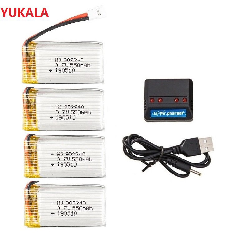 YUKALA 3.7V 550mAh Lithium Battery 902240 Gesture Sensor UFO Aircraft ...