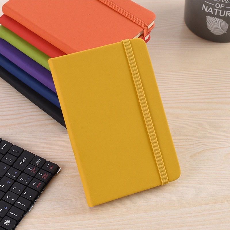 A5 Size Stationery 25K Moleskin Rubber Diary Strap Notebook w/ String