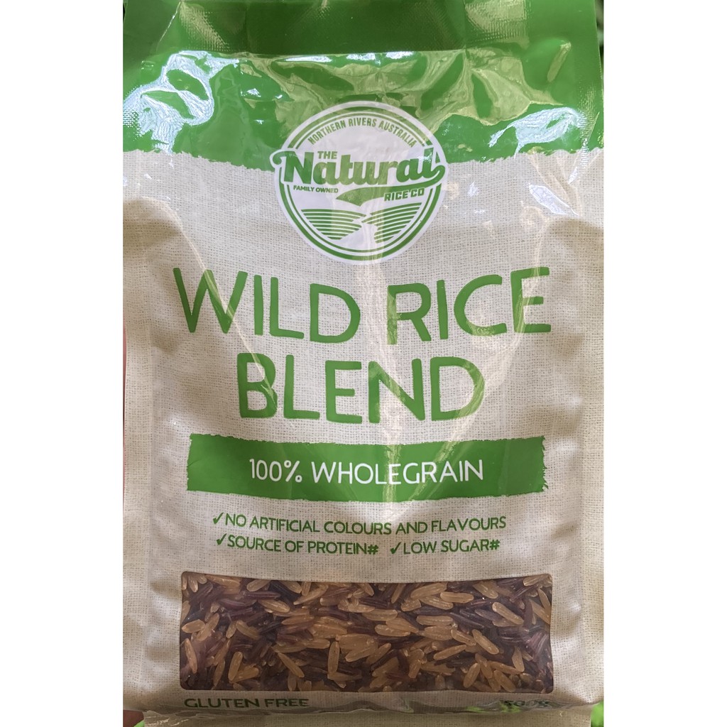 Natural Rice Co. Australian Wild Rice Blend 100 Wholegrain (500 g