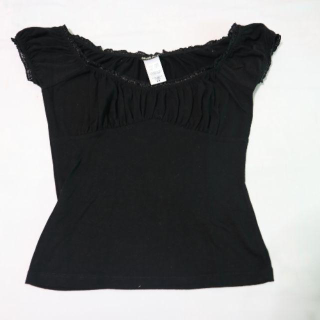 guess black blouse