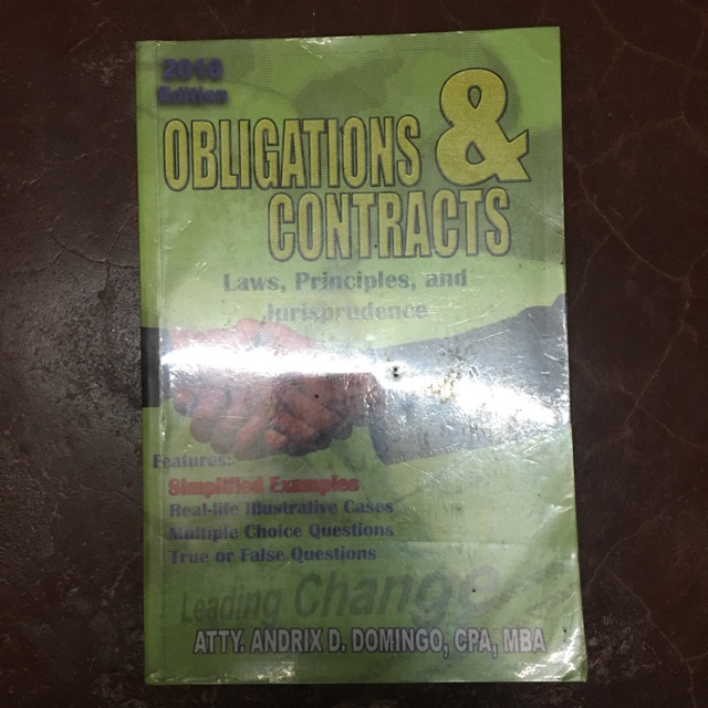 Obligation And Contracts By Atty Andrix Domingo Shopee Philippines