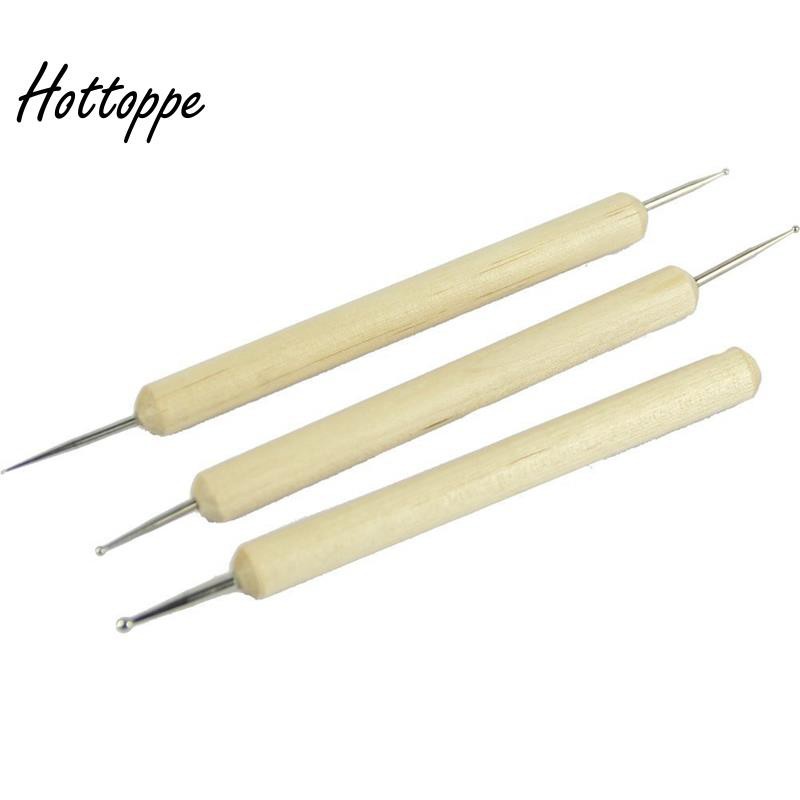 3pcs Stainless Steel Ball Stylus Wood Tool Sets