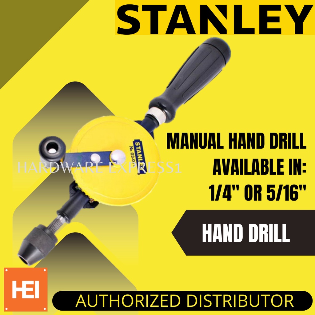 STANLEY Manual Hand Drill 1/4" (03011) / 5/16" (03608) Shopee Philippines