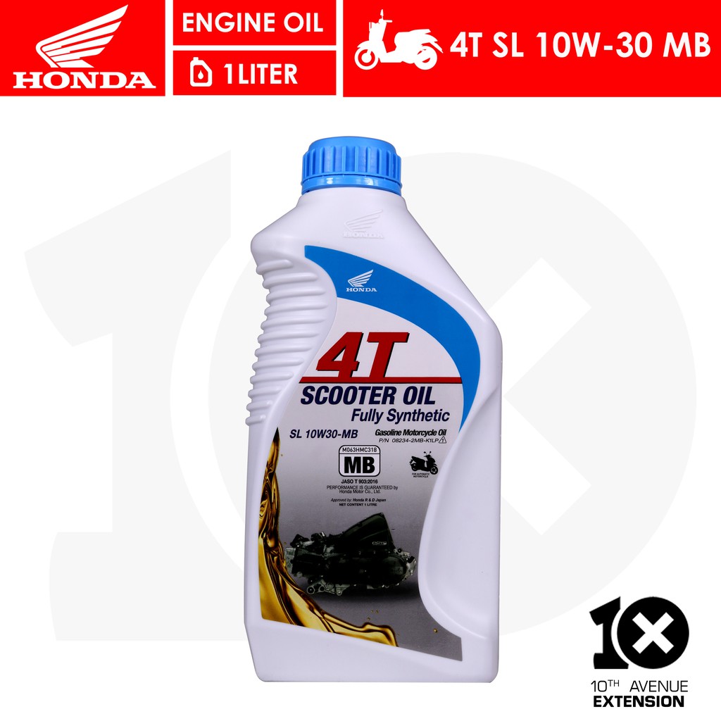 10thX Honda Genuine (BLUE) Oil 4T SL 10W30 MB Fully Synthetic Scooter ...