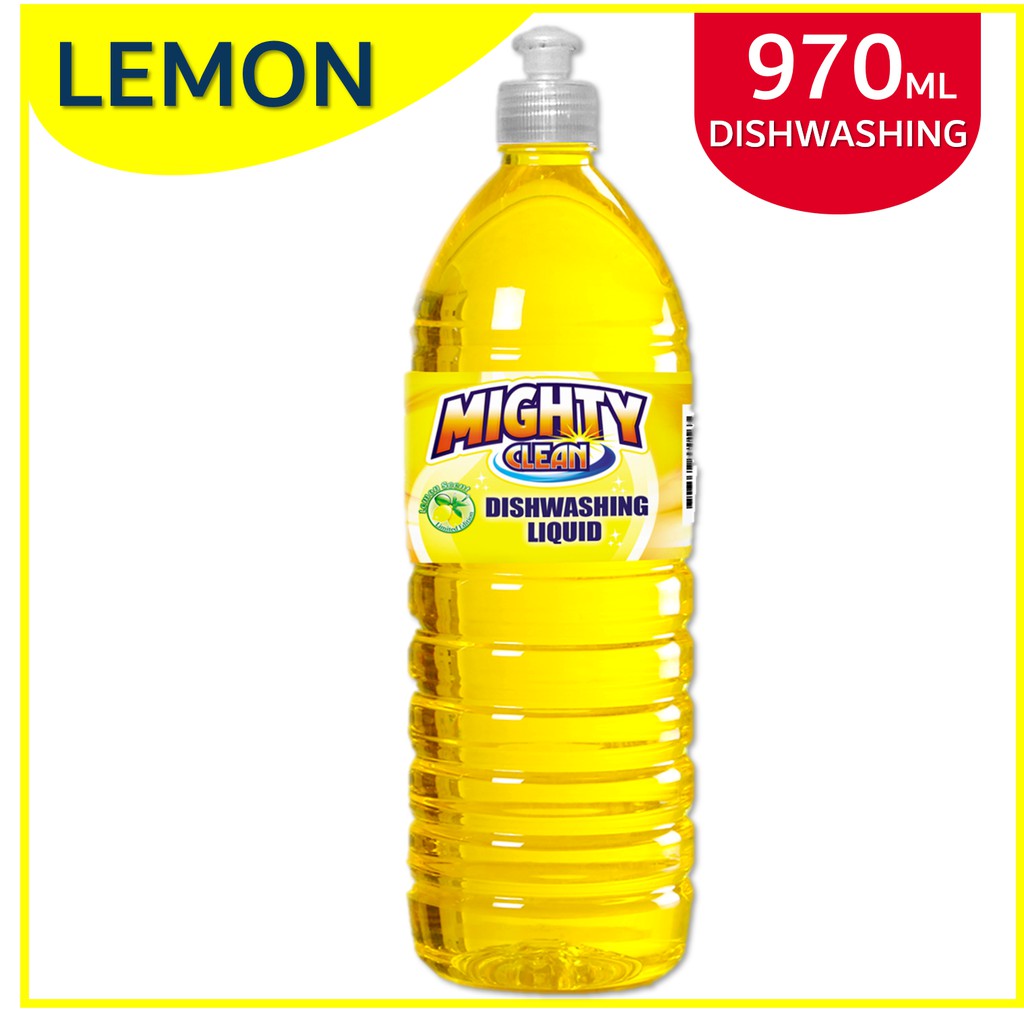 Mighty Clean Dishwashing Liquid Lemon dwl (yellow) 970ml Shopee