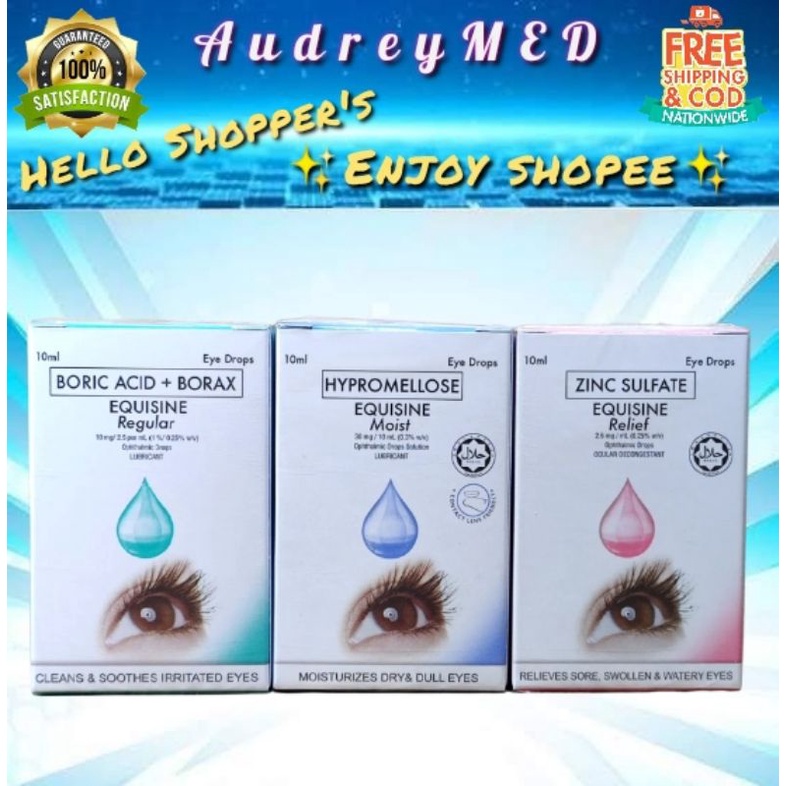 EQUISINE RELIEF / REGULAR / MOIST (Zinc Sulfate) eye drops 10mL Shopee Philippines