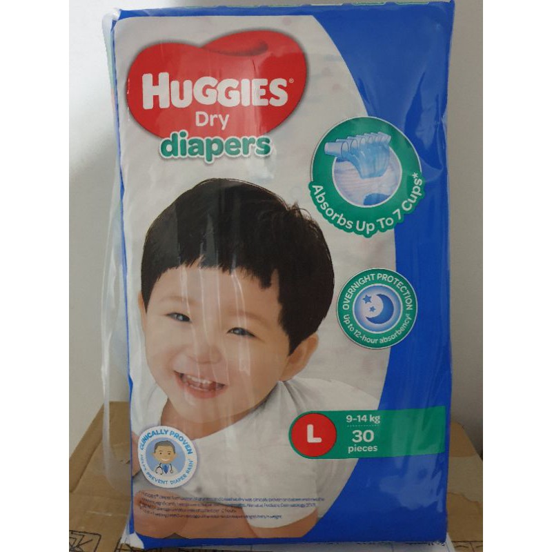 HUGGIES DRY TAPED DIAPER 30s (LARGE) Shopee Philippines