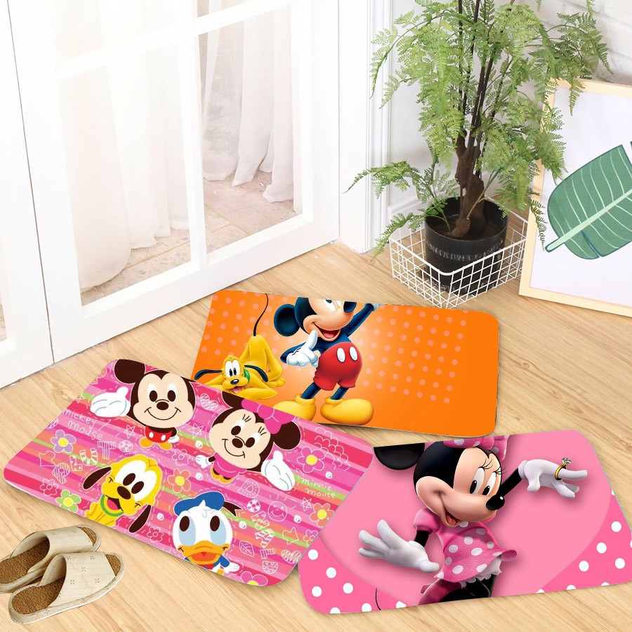 Mickey Mouse Welcome Floor Mats Doormats Anti Slip Rugs Shopee