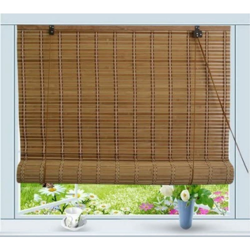 Native Real Bamboo Roll Up Window Blinds For Household Sun shading
