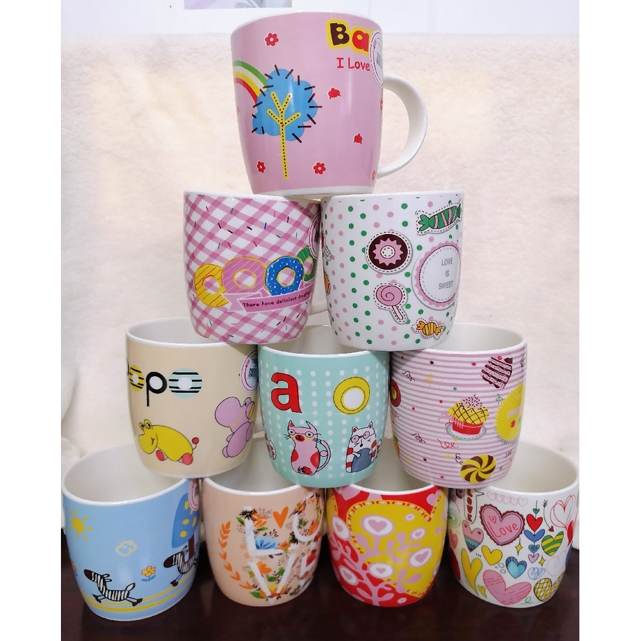 Home Goods Coffee Mug Assorted Design Personal Use or Gift Mugs K12B