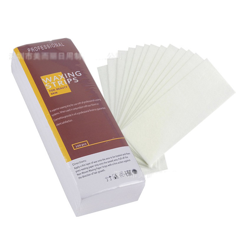 100pcs Removal Nonwoven Body Cloth Hair Remove Wax Paper Shopee