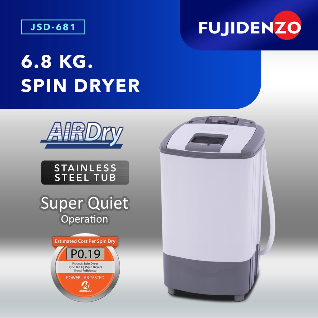 Fujidenzo JSD 681 Top Load Spin Dryer ubicaciondepersonas.cdmx.gob.mx