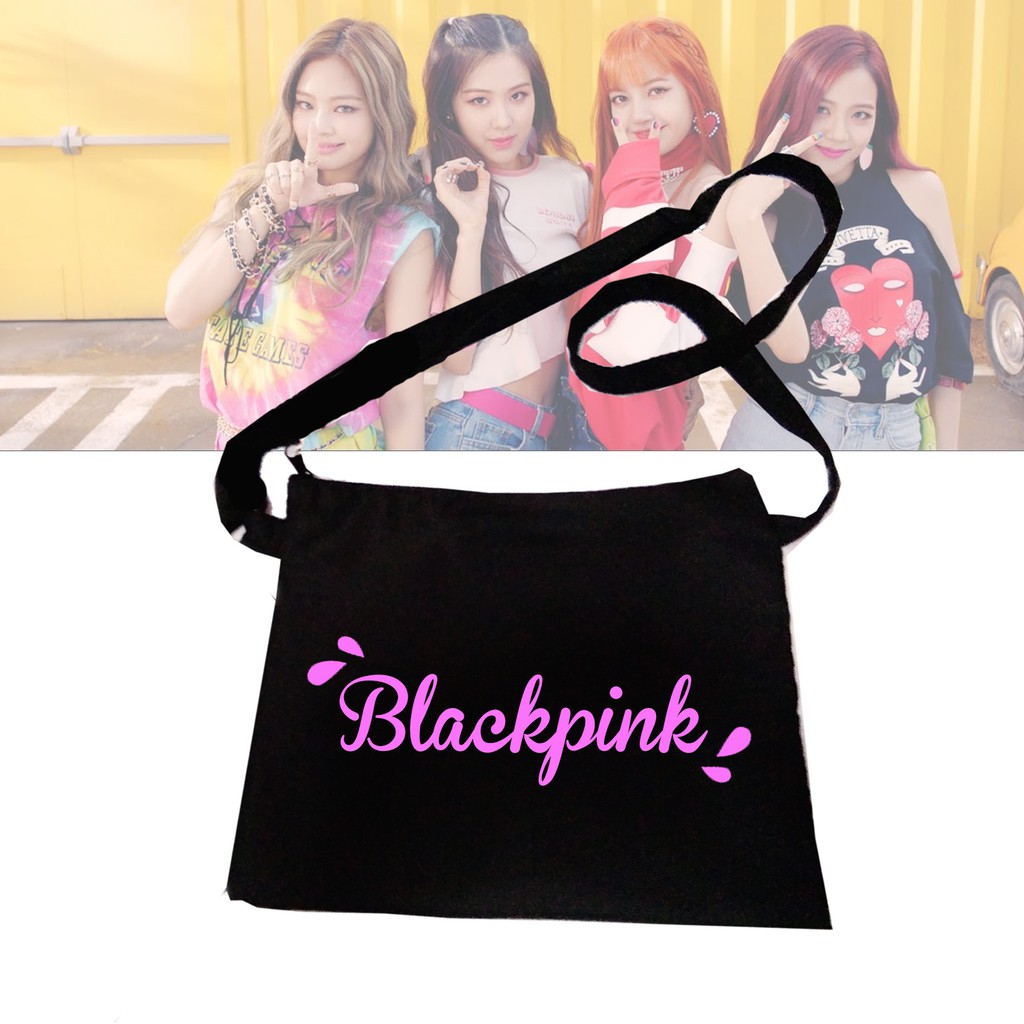 black pink sling bag