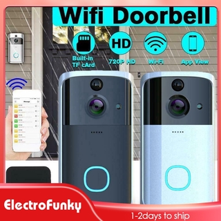 wireless smart wifi doorbell ir video visual ring camera intercom home security