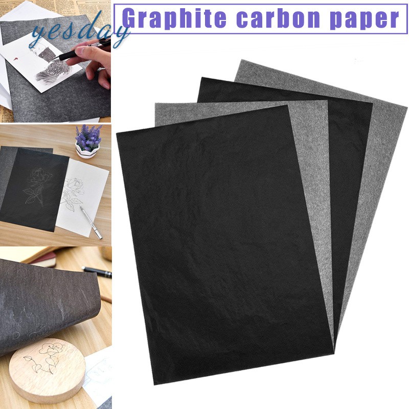 YD 100 Pcs Carbon Paper Transfer Copy Sheets Graphite Tracing A4 for Wood Canvas Art