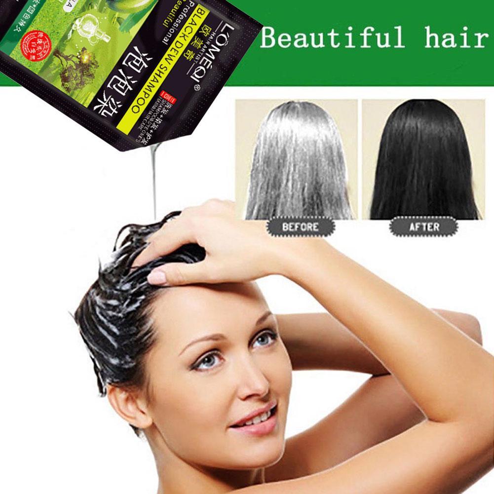 a Wash of Black Hair Dye To Cover The White Hair Plant a Black Bubble Hair  Cream To Turn White To Black | Shopee Philippines