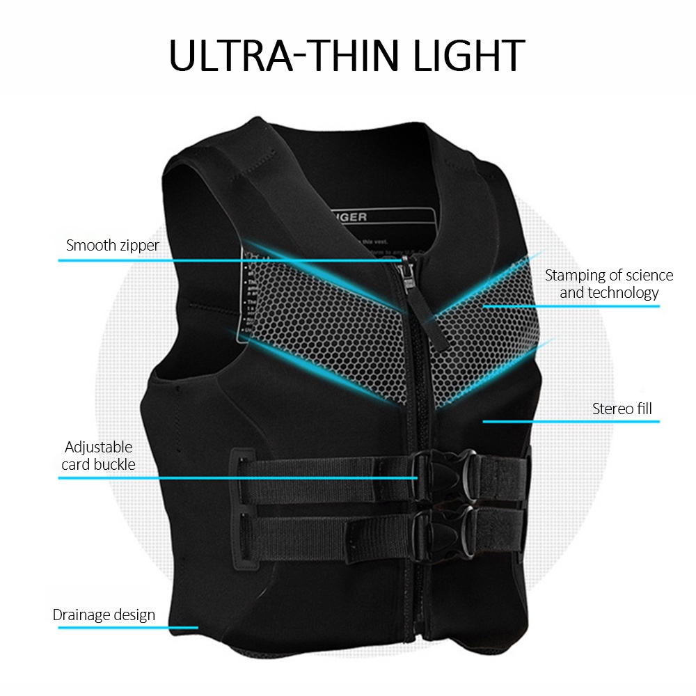 Water Safety Neoprene Premium Adult Life Jacket Ski Wakeboard Float