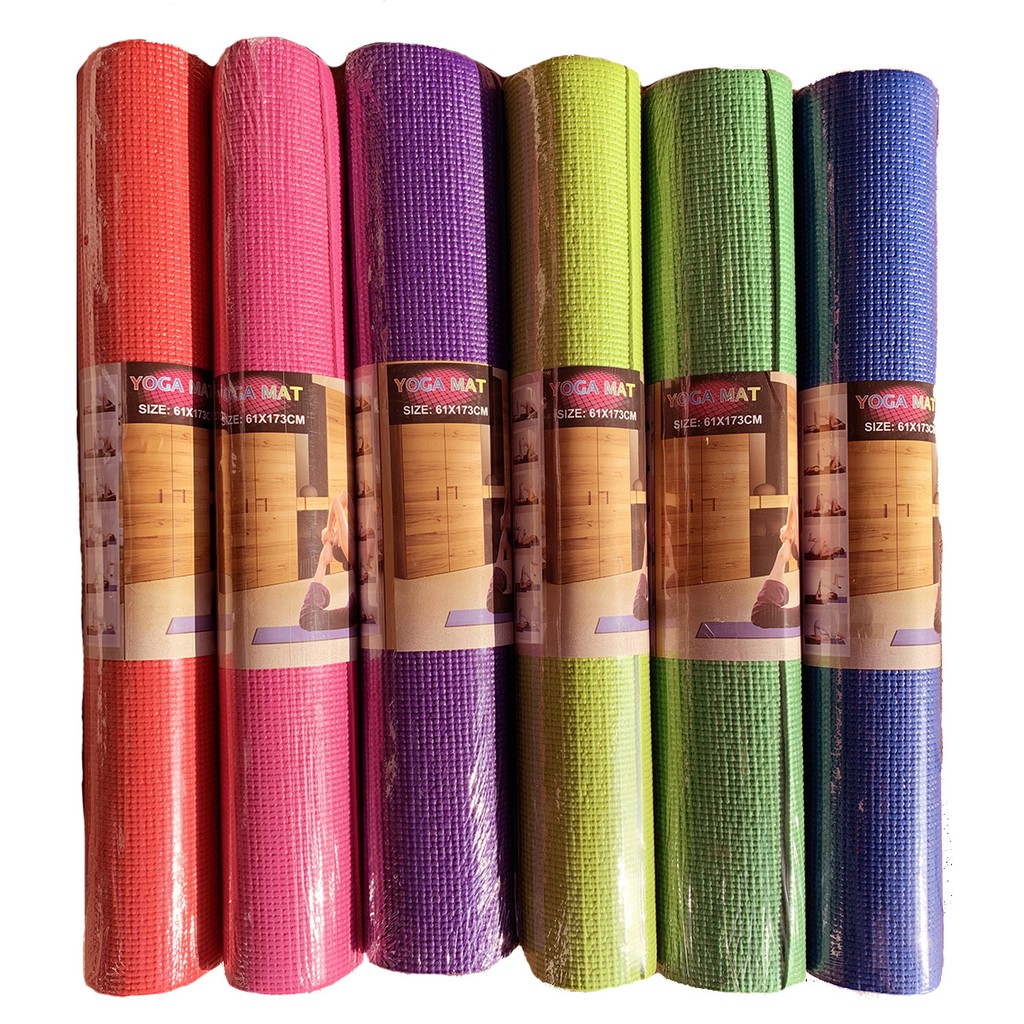 Yoga Mat 3mm by Booty Bands PH Thin Type Exercise Pad Floor Mat Non