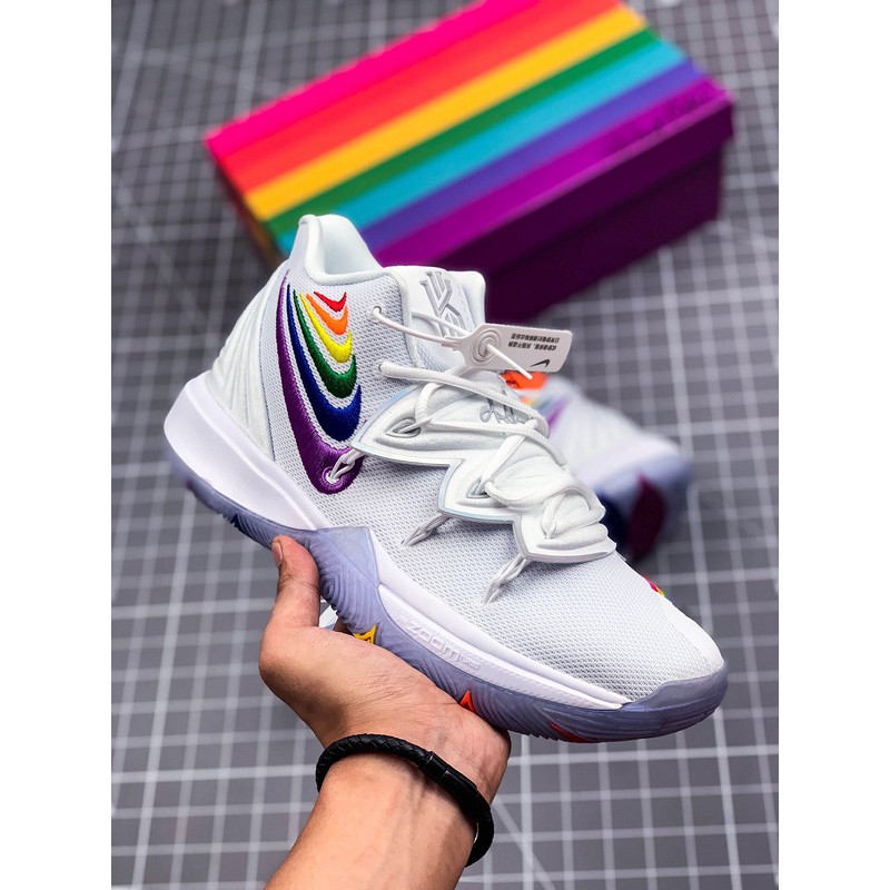 nike white rainbow shoes