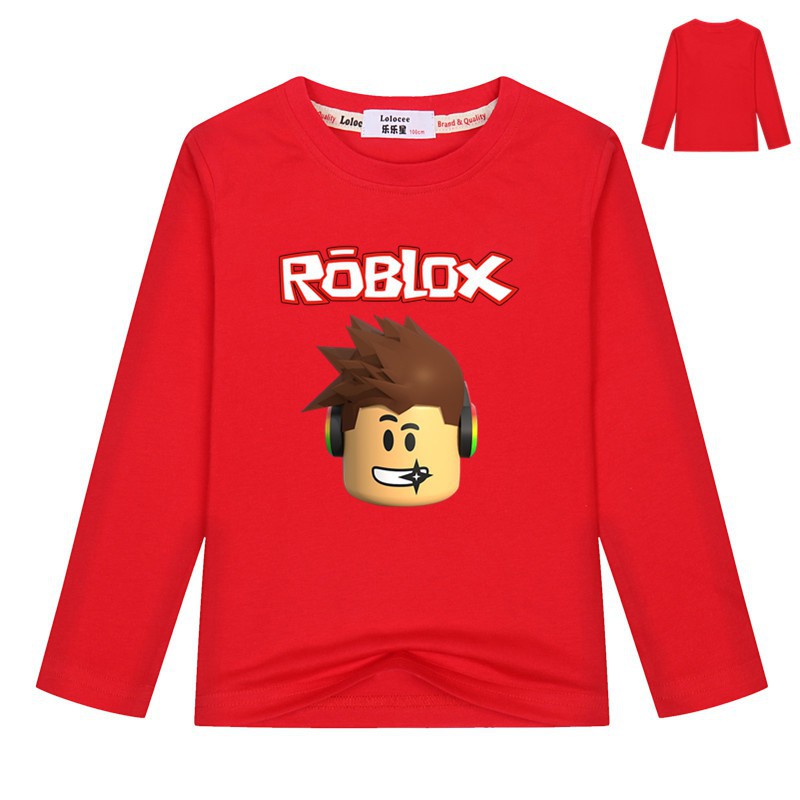 Kid Boys Roblox Long Sleeve T Shirt Cartoon Game Tee Costume Shopee Philippines - amazoncom chinbelbay kid roblox video game fashion t shirt