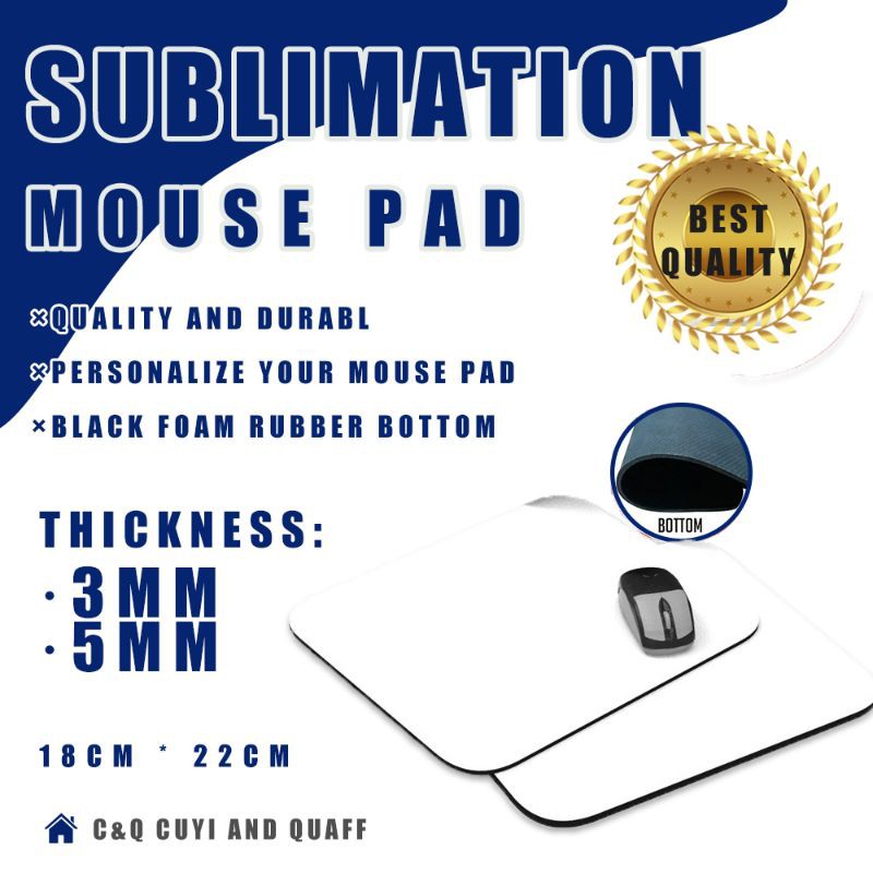 Sublimation Mouse Pad (3mm&5mm) Shopee Philippines