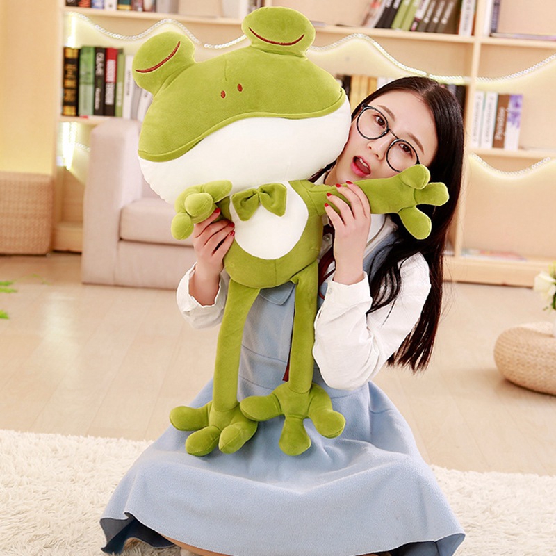 green frog doll