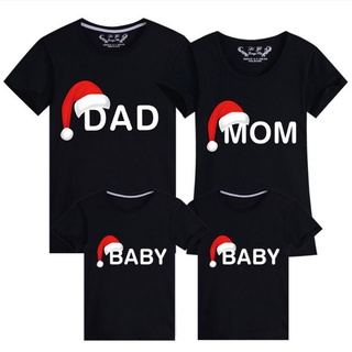 [Hot]◘Baby Romper Santas Merry Christmas Hat 9 Colors S-5XL Family Matching T Shirt Family Tee Famil