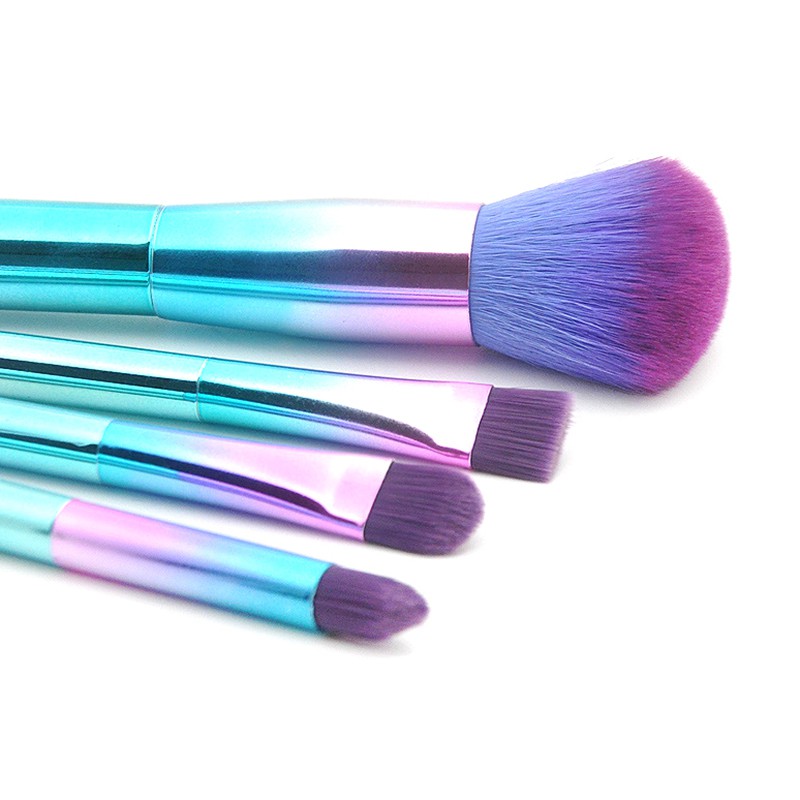 colorful makeup brushes