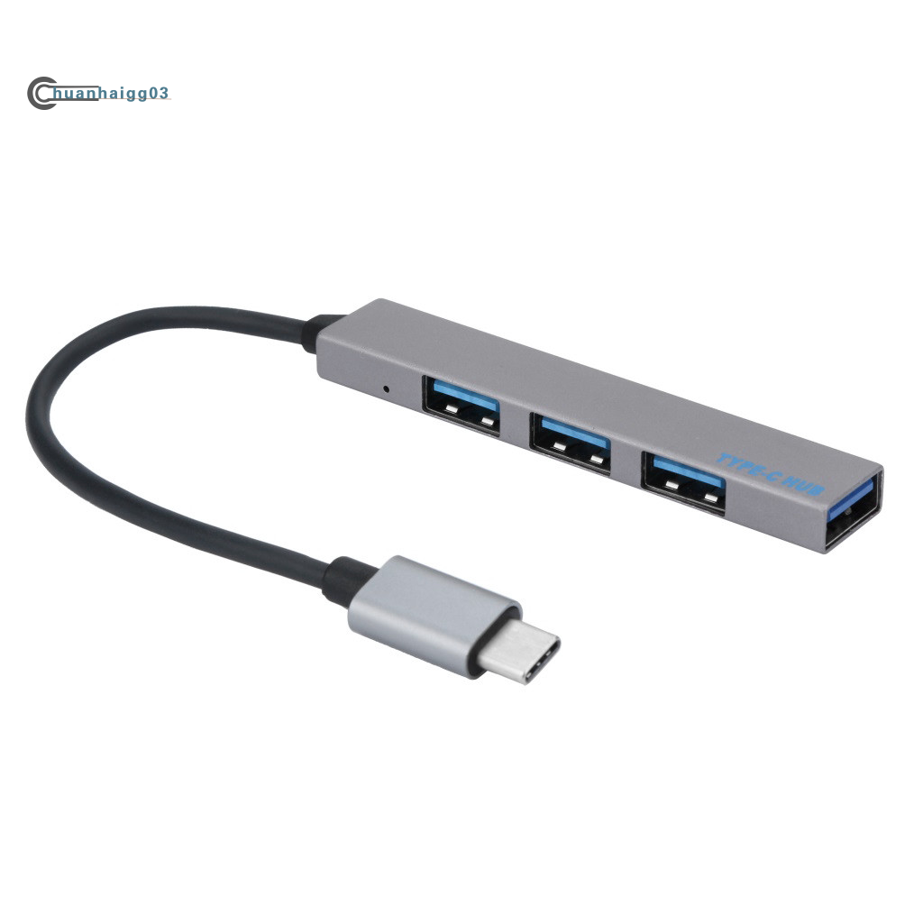 TypeC To 4 Usb Hub Expander UltraThin Mini Portable 4Port Usb 3.0