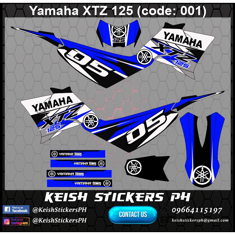 Decals for XTZ 125 001 Shopee Philippines