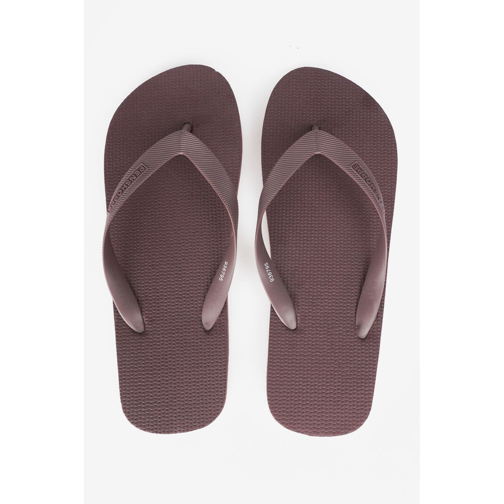 Penshoppe Basic Flip Flops Slippers For Men (Maroon) | Shopee Philippines