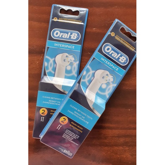 OralB Interspace Power Tip Toothbrush Head Refills 2pcs Shopee