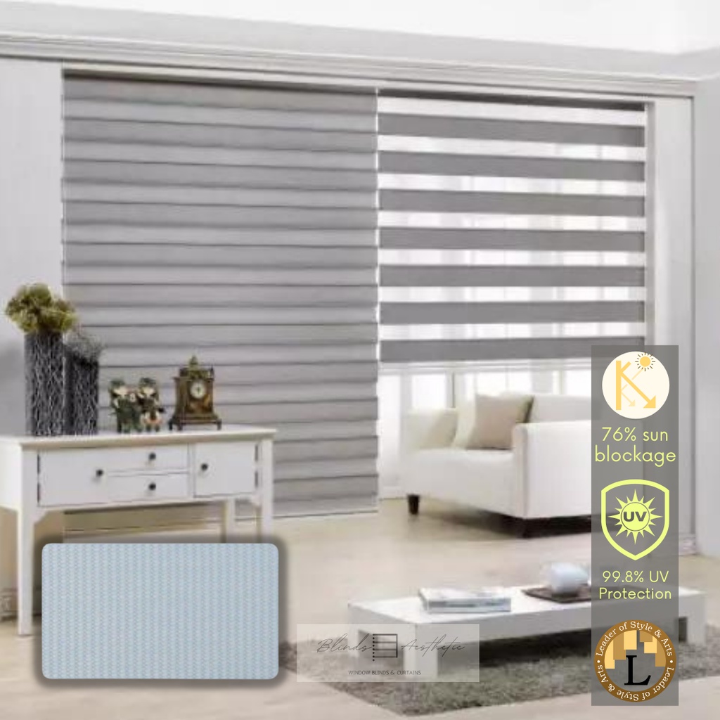 (N526 GRAY) BASIC/NATURAL Korean Window Blinds LOSA we customize size