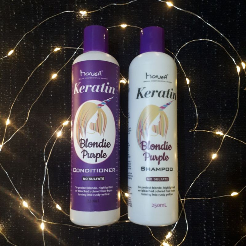 Monea Keratin Blondie Purple Shampoo/Conditioner 250ml Shopee Philippines