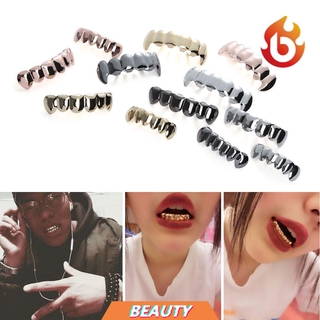 BEAUTY Fashion Tooth Cap Gold Plated Mold Kit Teeth Grillz New Gangsta Body Jewelry Vampire Fang Hip Hop Top & Bottom Grillz