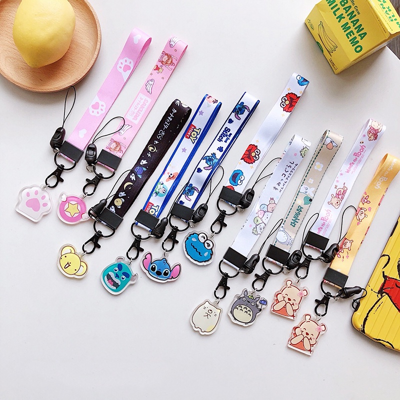 Cartoon Character Totoro Winnie the Pooh Stitch Lanyard Cardholder ...