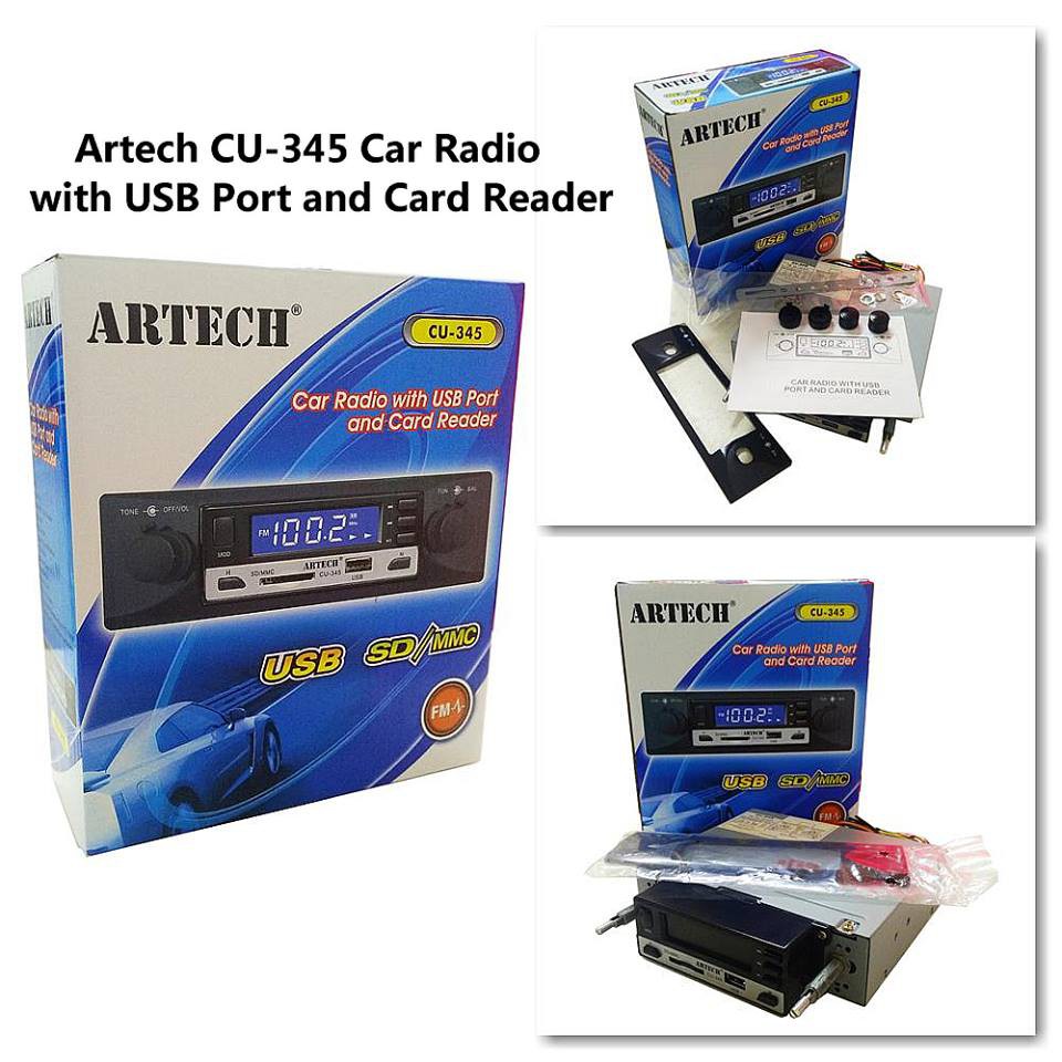 Artech Cu 345 Car Radio With Usb Port And Card Reader Shopee